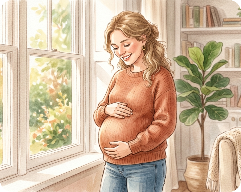 Expectant mother illustration